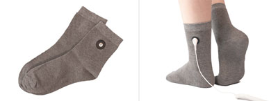 Grounding socks, 1 pair, size L with snap